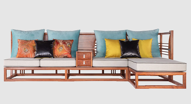 龙文中式家居装修实木沙发组合家具效果图